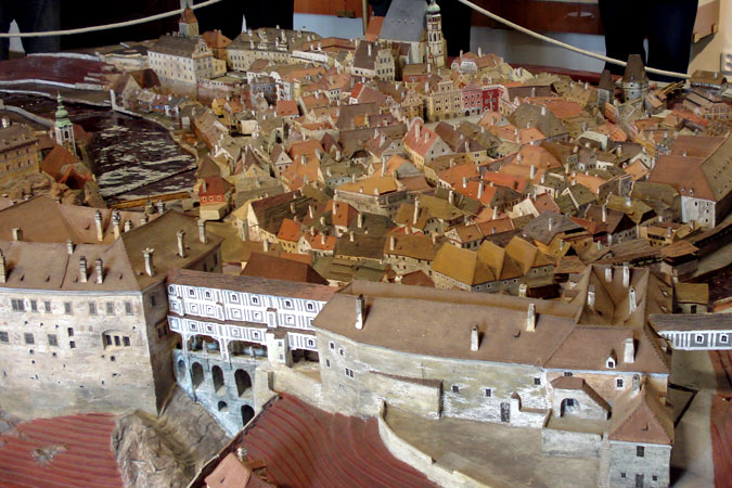 Weltkulturerbe Krumau: Modell der Stadt