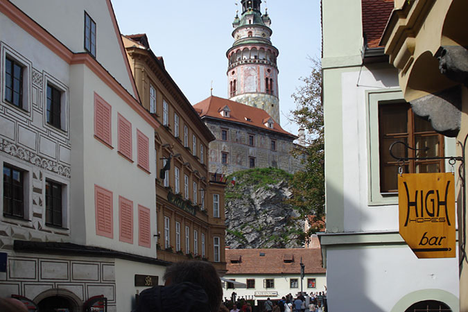 Krumau: durch die Gassen zum Schloss